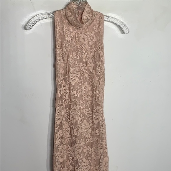 Nightcap Rose Pink Lace Victorian Open Back Mini Dress small cocktail 4 - Picture 6 of 11